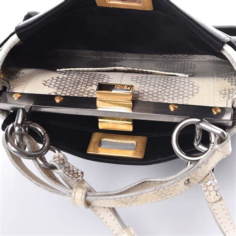 fendi peekaboo mini nappa handbag|fendi peekaboo snakeskin.